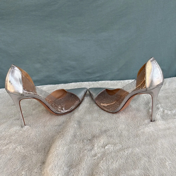 SCHUTZ Cheslie Pumps Metallic Gray Size 11 - Picture 4 of 10